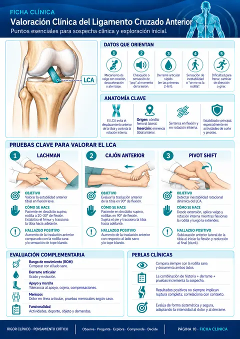 Valoración Clínica del Ligamento Cruzado Anterior